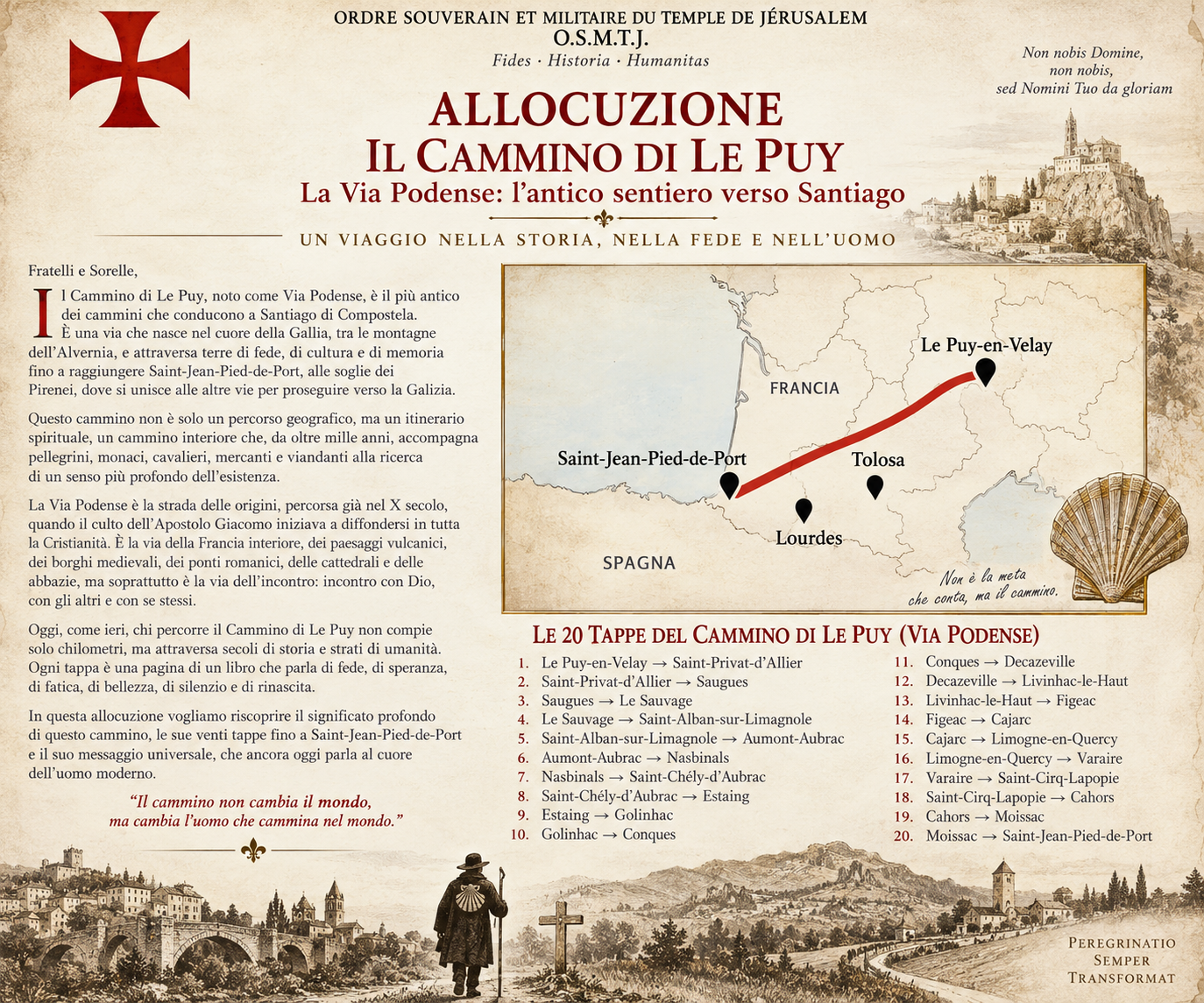 Il Cammino di Le Puy o Via Podense, da Le Puy-en-Velay a Saint-Jean-Pied-de-Port